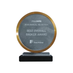 Doo Prime wins Best Overall Broker Award from FOLLOWME Annual Selection Awards 2020